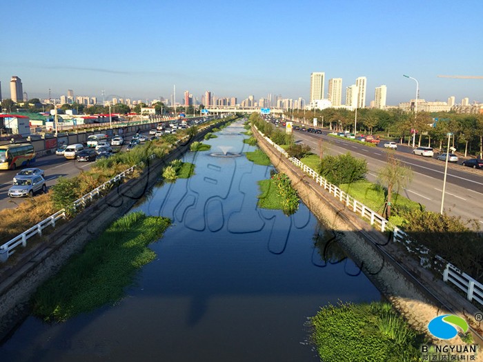 张贵庄河雪山路天桥河道生态治理后效果图