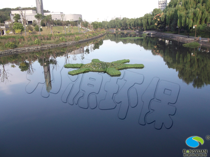 黑臭河道生物生态修复治理后效果图