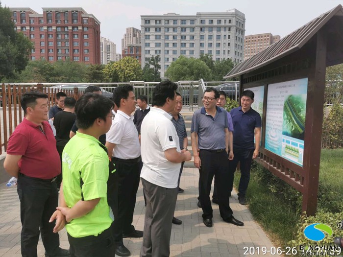 天津市水务局领导视察海绵城市建设项目