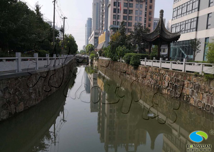 月西河黑臭河道生态修复前